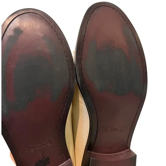 Franco Sarto Cream Tassel Loafers, Slip On Dress Shoes, Classic Women's Footwear - Picture 12 of 15